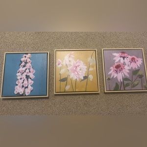 3 floral pictures